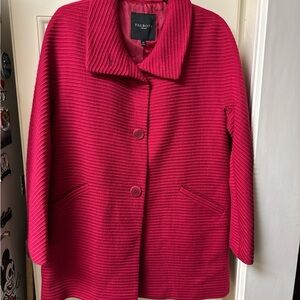 Talbots Women's Vibrant Pink Pea Coat